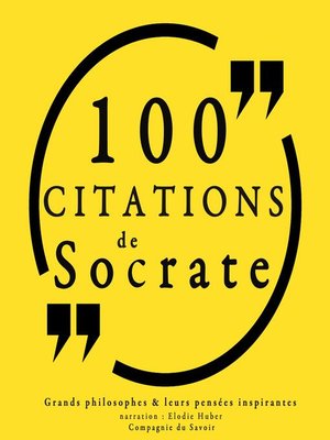 cover image of 100 citations de Socrate